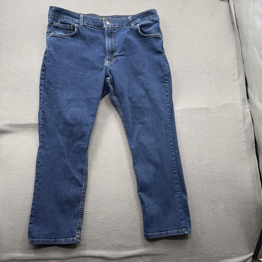 Origin Jeans Men 38x28 (Fits 39/28) Blue Relaxed Fit Straight Leg Stretch Denim